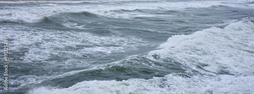 Large swells off the cost of the Outer Banks of North Carolina during a storm