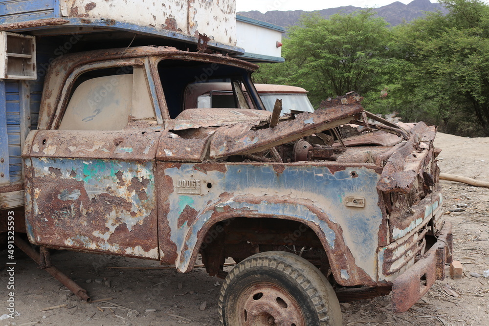camión oxidado 