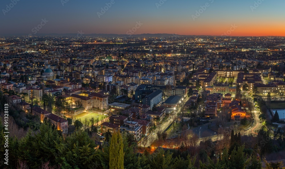 Lower town of Bergamo