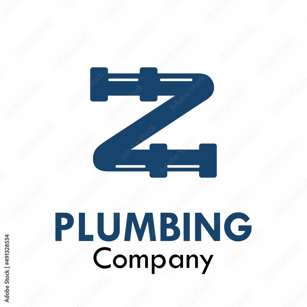 Letter z with plumbing logo template illustration Letter z with plumbing logo template illustration