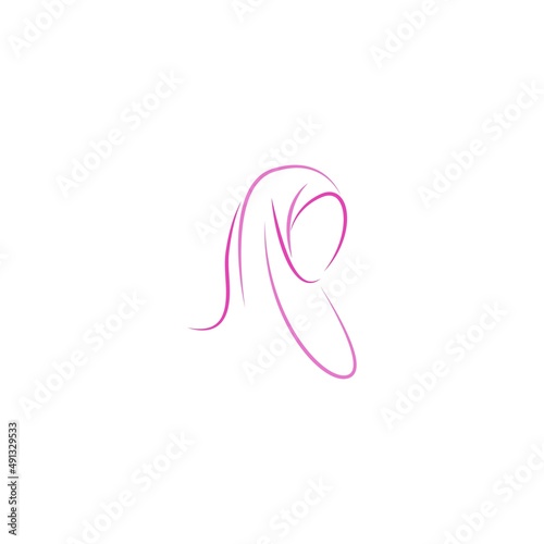 Hijab logo icon illustration design vector
