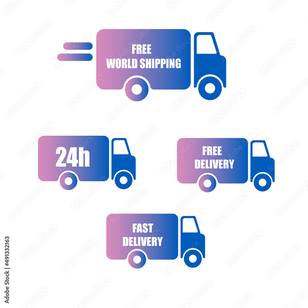 Delivery set of transport icons Delivery set of transport icons