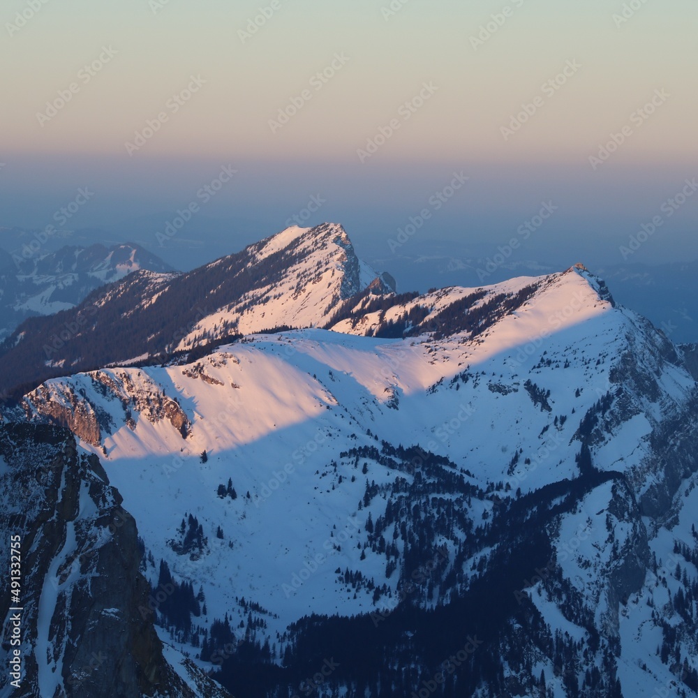 Mountain ranges seen from Mount Pilatus, Lucerne.
