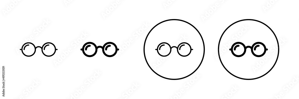 Glasses icons set. Glasses sign and symbol Glasses icons set. Glasses sign and symbol
