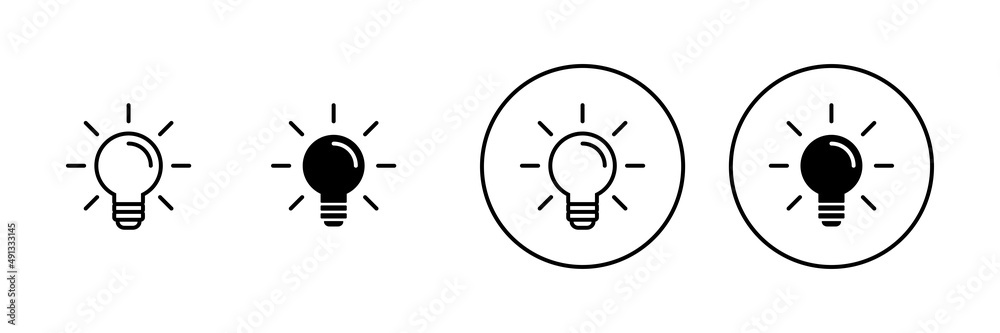Lamp icons set. Light bulb sign and symbol. idea symbol. Lamp icons set. Light bulb sign and symbol. idea symbol.