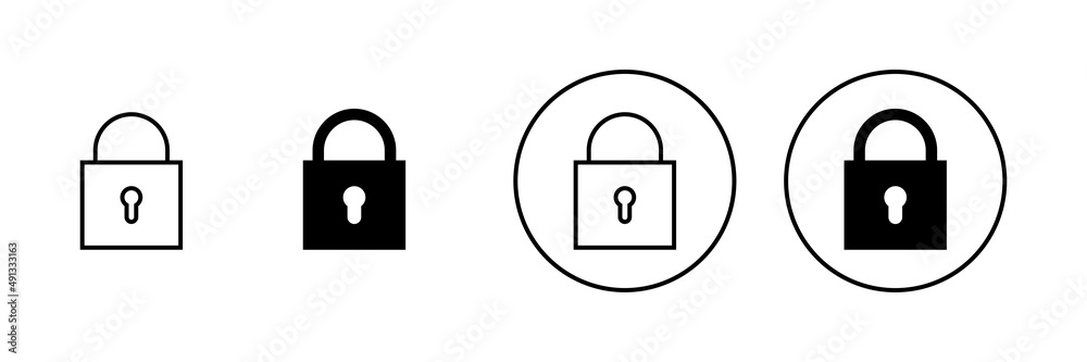 Lock icons set. Padlock sign and symbol. Encryption icon. Security symbol Lock icons set. Padlock sign and symbol. Encryption icon. Security symbol