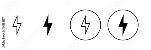 Free Download Lightning icons set. electric sign and symbol. power icon. energy sign - GFXLoad