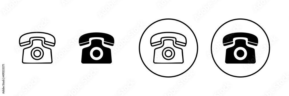Telephone icons set. phone sign and symbol Telephone icons set. phone sign and symbol