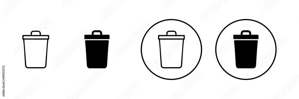 Trash icons set. trash can icon. delete sign and symbol. Trash icons set. trash can icon. delete sign and symbol.
