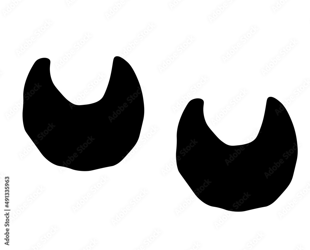 Zebra footprint track. Hoof step in black color Stock Vector Adobe Stock