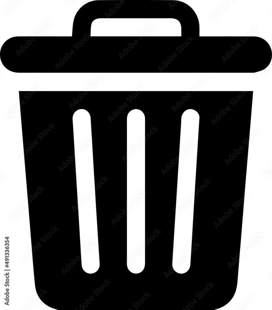 trash can Bin icon. Office trash icon. Trash bin icon. trash can ...