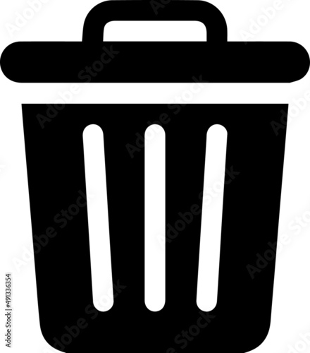 trash can Bin icon. Office trash icon. Trash bin icon. trash can, garbage can, rubbish bin icon design