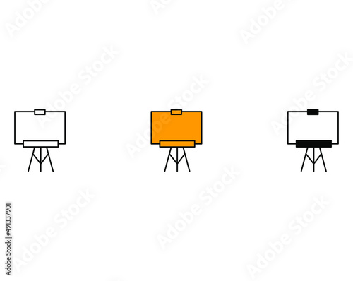 standing easel icon symbol vector elements for infographic web