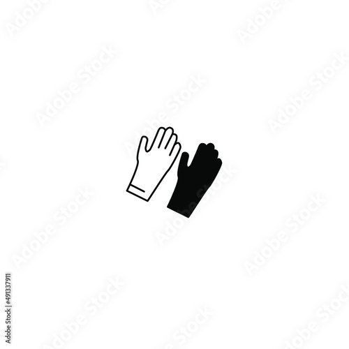  gloves icon symbol vector elements for infographic web