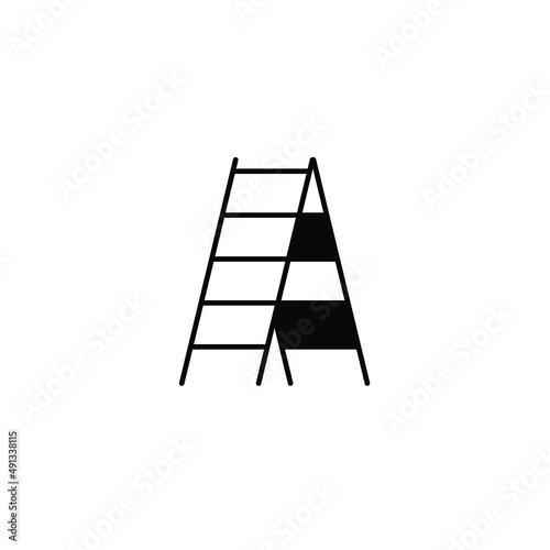 stepladder icon symbol vector elements for infographic web