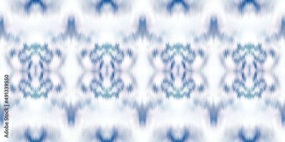 Geometric indigo blue ombre tie dye batik stripe border pattern. Seamless shibori space dyed striped effect fashion trim edging. Washed out boho beach wear ribbon endless tape. Geometric indigo blue ombre tie dye batik stripe border pattern. Seamless shibori space dyed striped effect fashion trim edging. Washed out boho beach wear ribbon endless tape.