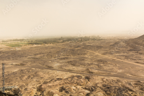 Aerial view of Bahariya oasis, Egypt