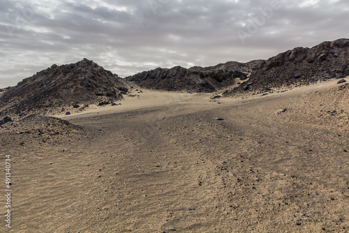 Desert moon-like landscape near Bahariya oasis, Egypt