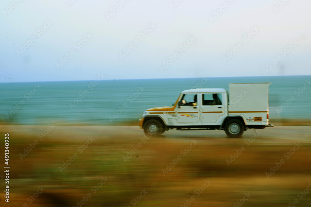 Motion photography in Kannyakumari