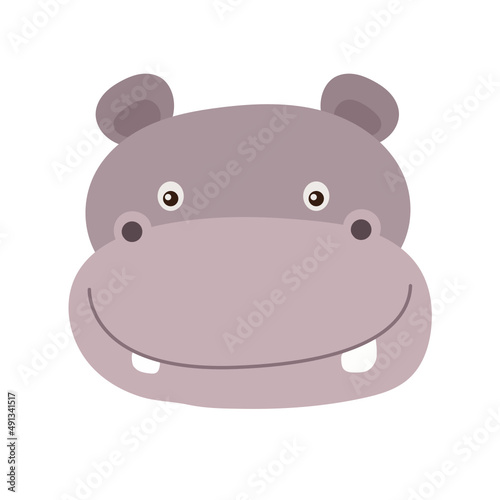 hippopotamus flat icon