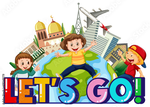 Summer vacation logo concept