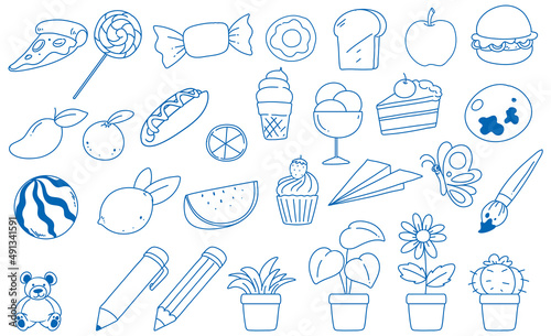 A paper with a doodle design of object