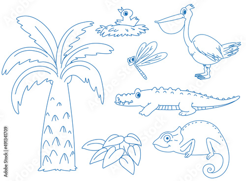 A paper with a doodle design of creature