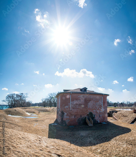 Fort Mississauga, an old Canadian fort from the War of 1812 and now a National Historic Site of Canada, sits abandoned at the shore of Lake Ontario in Niagara-on-the-Lake. photo