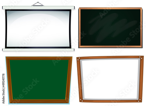 Set of blank frame board