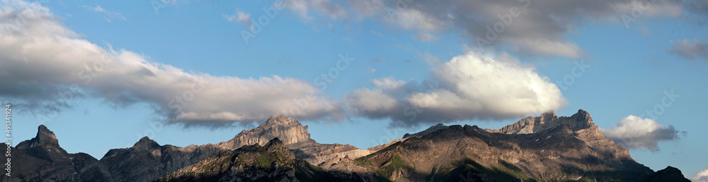 Mountain Range And Clouds
