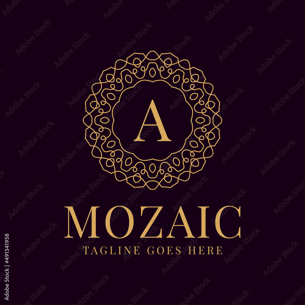 letter A luxurious circular lace elegance vector logo design letter A luxurious circular lace elegance vector logo design