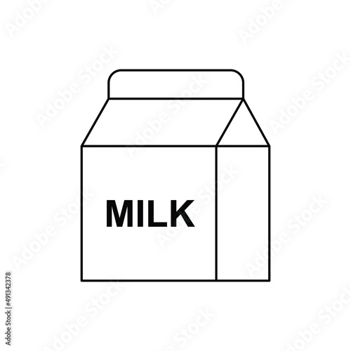 Milk box icon design isolated on white background