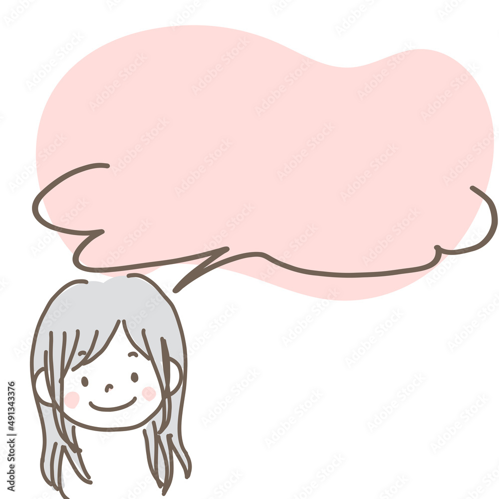 Illustration of a woman’s face isolated Illustration of a woman’s face isolated