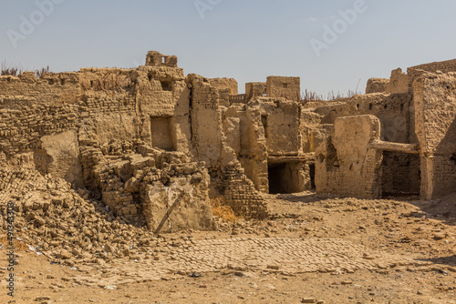 Ruined houses in Al Qasr village in Dakhla oasis  Egypt