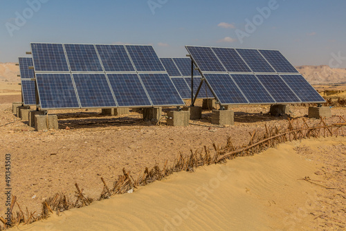 Solar panels in Dakhla oasis, Egypt