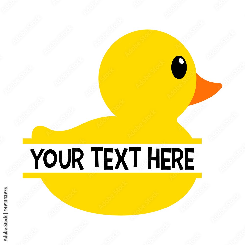 Vector Rubber Duck Name Frame Vector Rubber Duck Name Frame