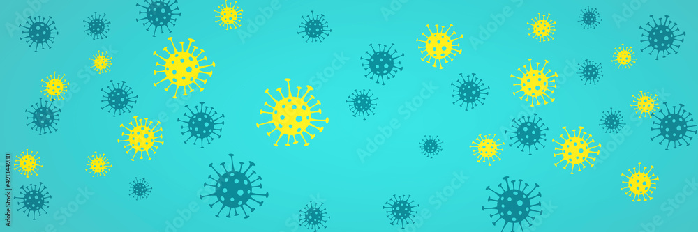 Corona virus background, pandemic risk concept. 3D illustration