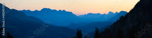 Canvas Print Sunrise In The Mountains