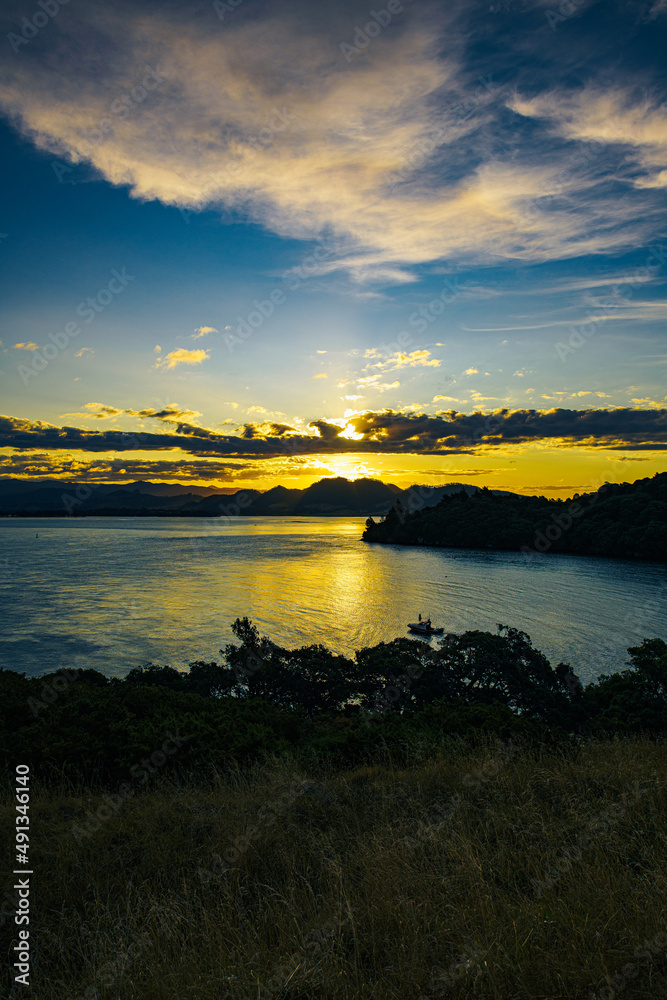 Sunset at Bay Of Plenty in New Zealand