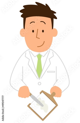軟膏を練る薬剤師