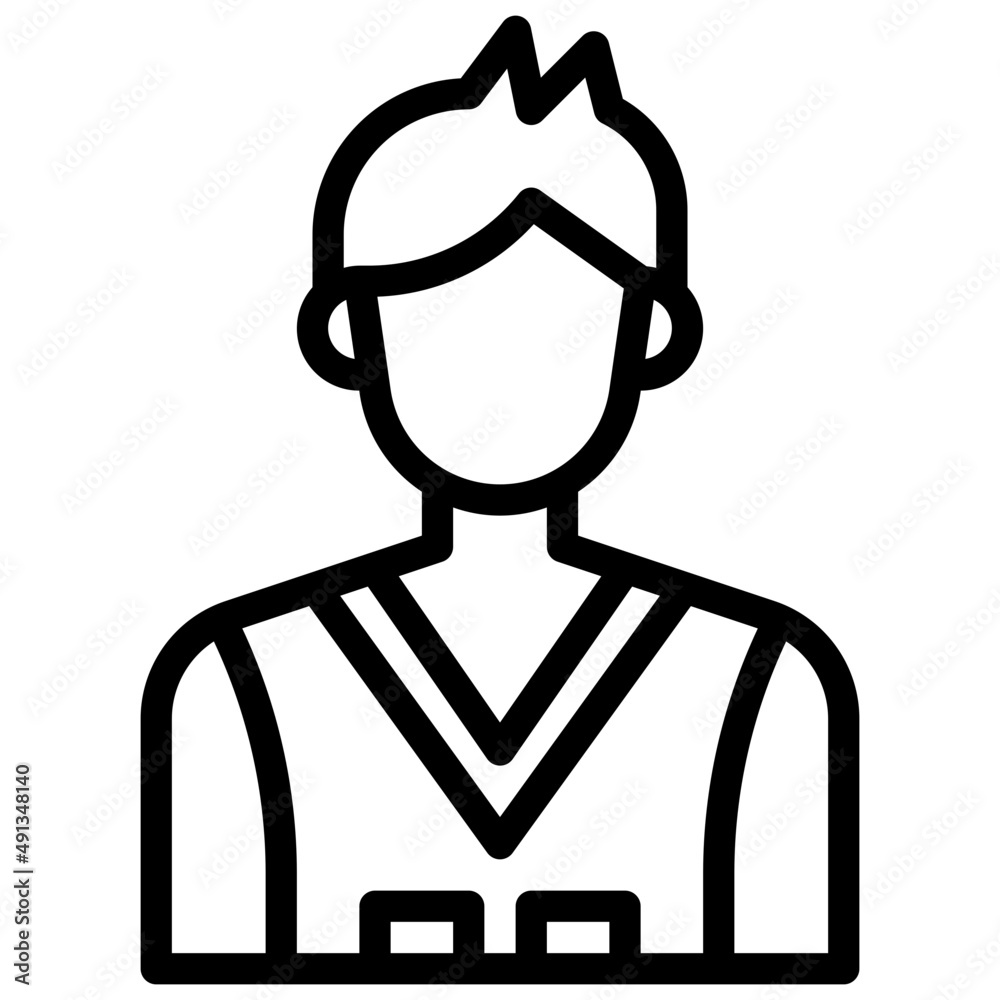 Obraz premium man line icon