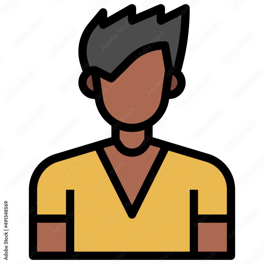 men filled outline icon