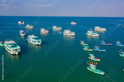 Ship yard anchors fishing port in An Thoi. This is an ideal and wonderful place to visit when visiting Phu Quoc Island