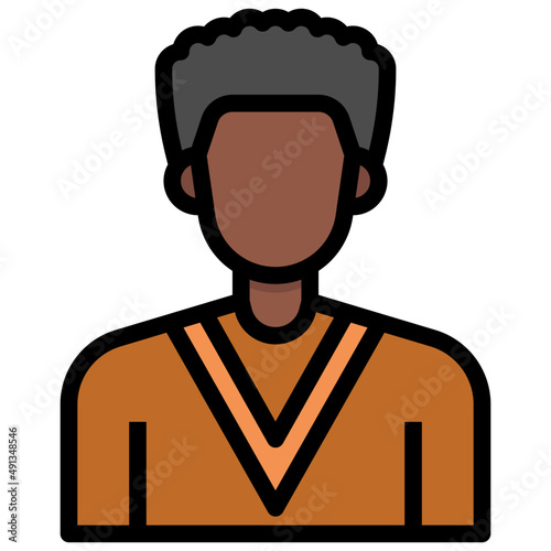 man filled outline icon