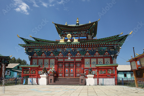 temple of heaven city  Ulan-Ude Palace of Khambo Lama Itigelov. MIvolginsky datsan monastery is the Buddhist Temple located near Ulan-Ude city in Buryatia  Russia.