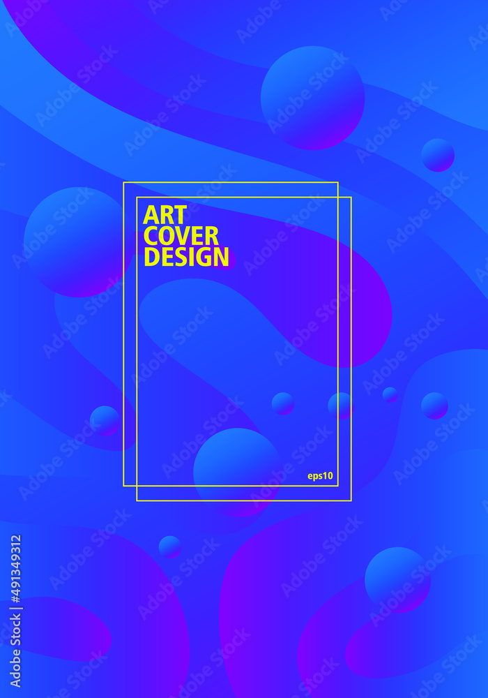 cover template with gradient and modern colors