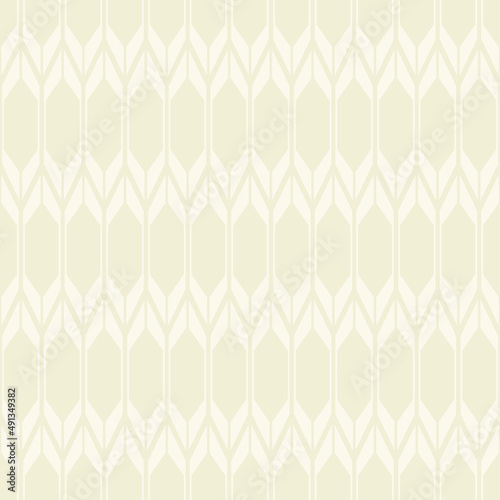Vector cream grey color ethnic chevron, herringbone, hexagon geometric shape seamless pattern background. Use for fabric, textile, interior decoration elements, upholstery, wrapping.