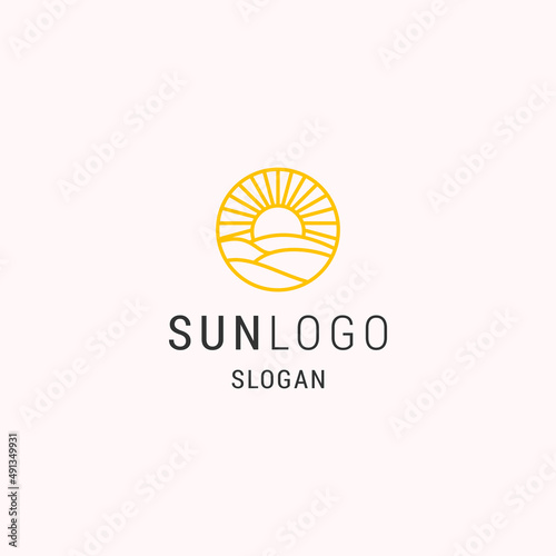 Sun logo icon design template © warrior_std