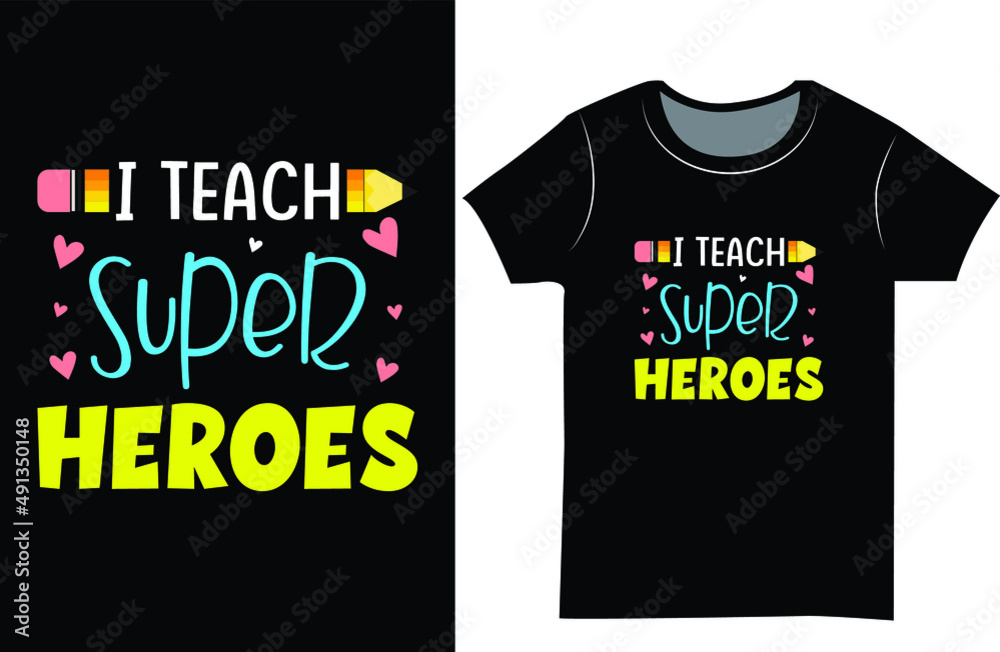 Teacher t shirt design. Lucky teacher t shirt design.