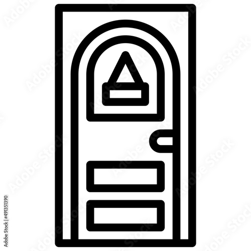 door 15 outline icon